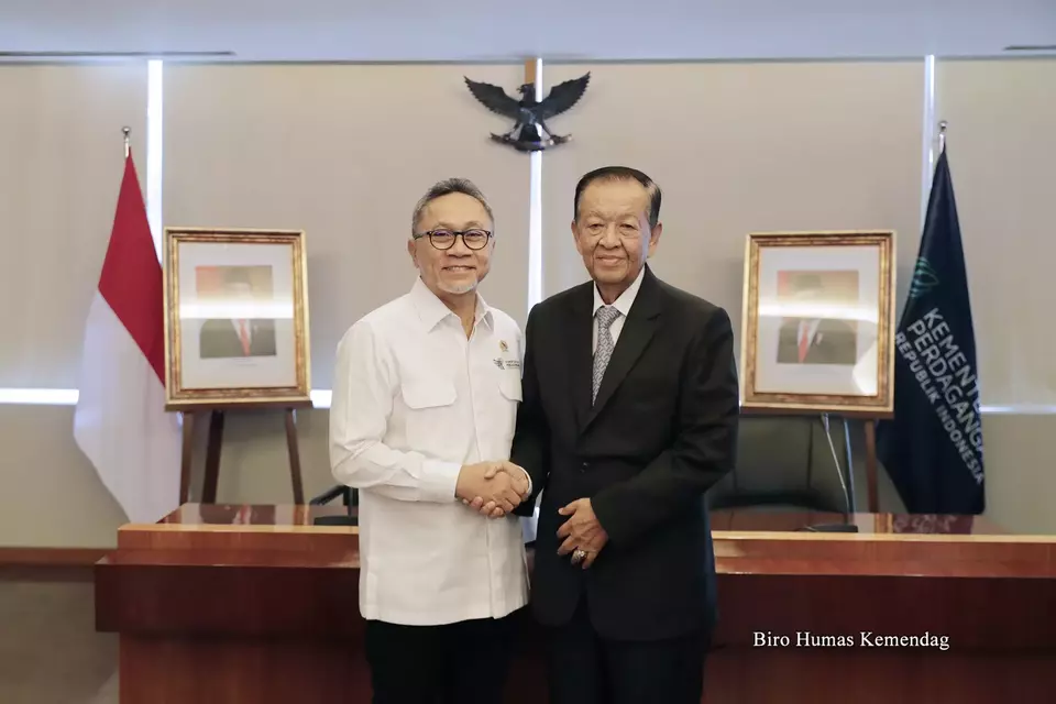 Trade Minister Zulkifli Hasan meets with Thai House Speaker Wan Muhamad Noor Matha in Jakarta on August 11, 2023. (Photo Courtesy of the Trade Ministry)