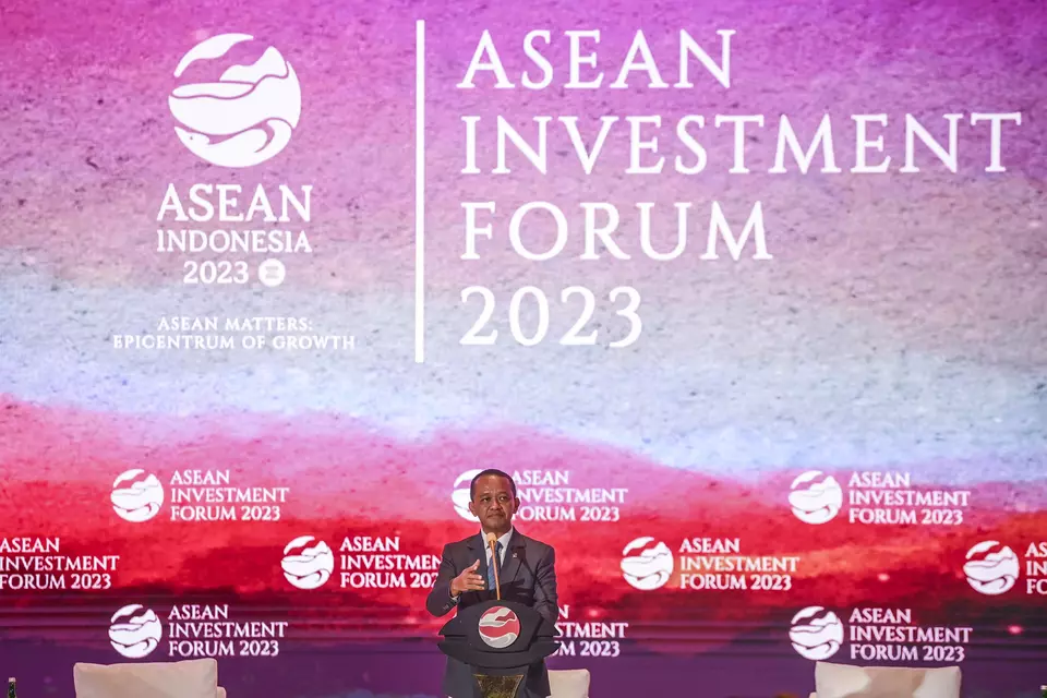 Investment Minister Bahlil Lahadalia kicks off the ASEAN Investment Forum in Jakarta on September 2, 2023. (Antara Photo/2023 ASEAN Summit Media Center/Galih Pradipta)