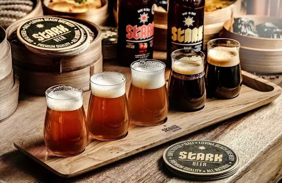 Stark beers. (Photo courtesy of Lovina Beach Brewery)