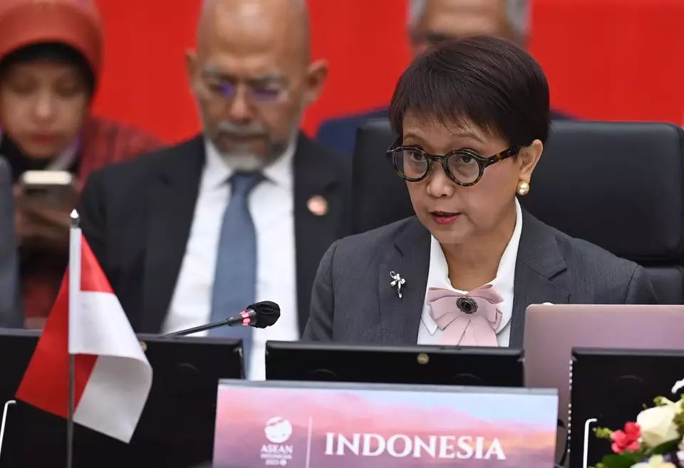Foreign Affairs Minister Retno Marsudi kicks off the 34th ASEAN Coordinating Council Meeting at the ASEAN Secretariat in Jakarta on September 4, 2023. (ASEAN Summit Media Center)