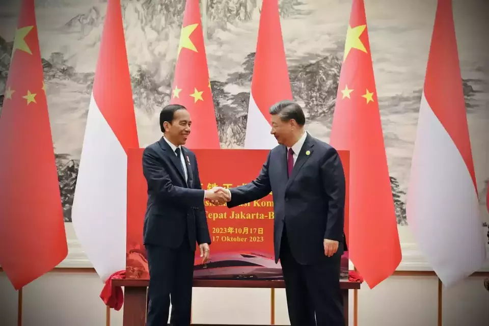President Joko "Jokowi" Widodo meets his Chinese counterpart Xi Jinping at the Great Hall of the People in Beijing on Oct. 17, 2023. (Photo Courtesy of Presidential Press Bureau)