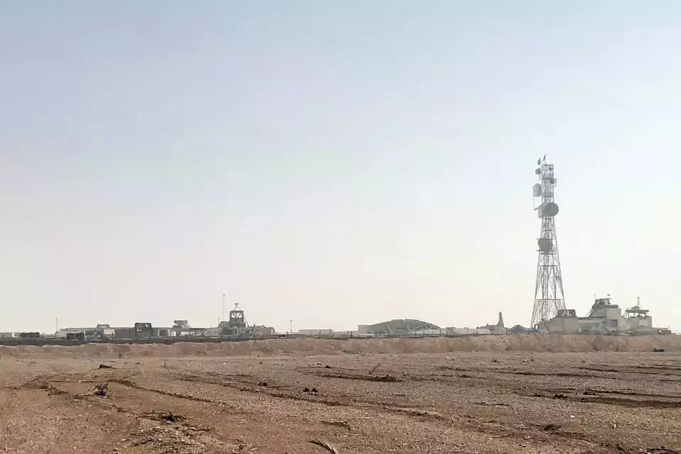 FILE - The al-Tanf military outpost in southern Syria is seen on Oct. 22, 2018. The Pentagon says the US military launched airstrikes early Oct. 27, 2023, on two locations in eastern Syria linked to Iran