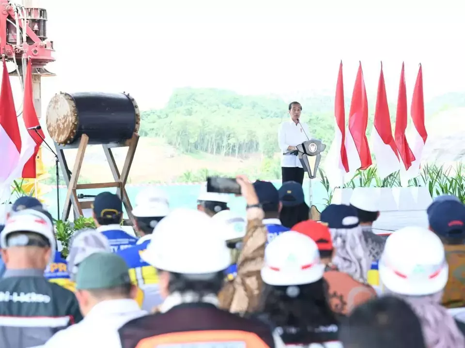 President Joko "Jokowi" Widodo launches the construction of the State Mosque in the new capital Nusantara on January 17, 2024. (Photo Courtesy of Presidential Press Bureau)