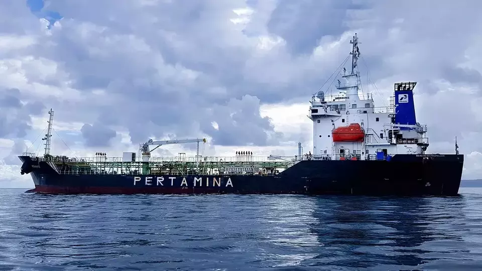 This undated photo provided by Pertamina International Shipping shows its oil tanker.