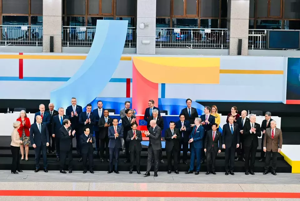 President Joko "Jokowi" Widodo attends the ASEAN-EU Summit in Brussels on December 14, 2022. (Photo Courtesy of Presidential Press Bureau)