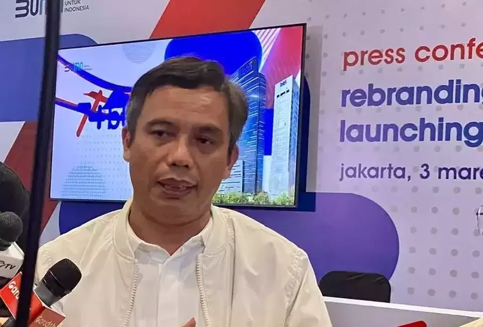 Bank Tabungan Negara President Director Nixon Napitupulu speaks with journalists in Jakarta, Sunday, March 3, 2024. (B-Universe Photo/Alfida Rizky Febrianna)
