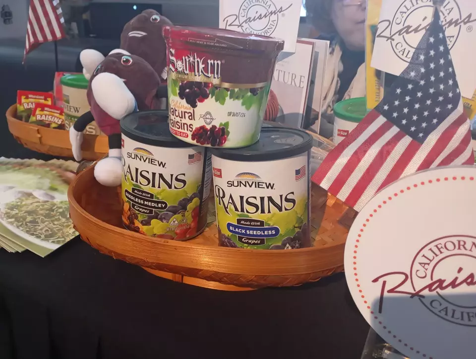 American raisin products shown at @america in Jakarta as seen on April 2, 2024. (JG Photo/Jayanty Nada Shofa)