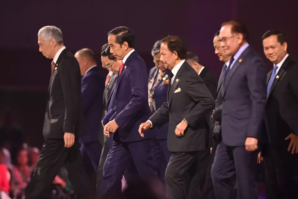 President Joko "Jokowi" Widodo and his Southeast Asian counterparts attend the 43rd ASEAN Summit opening ceremony in Jakarta on September 5, 2023. (Photo Courtesy of 2023 ASEAN)