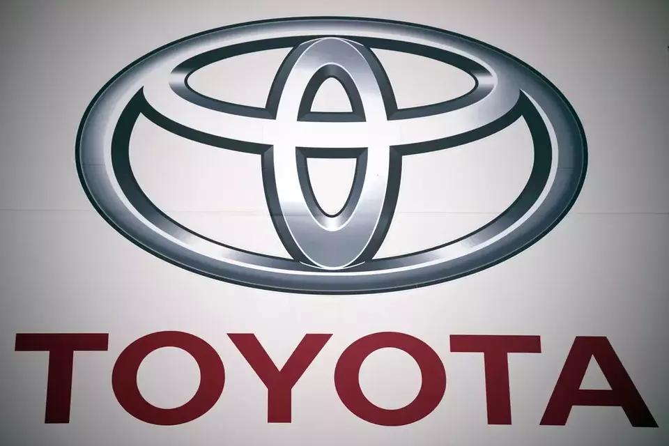 FILE - The Toyota Motor Corp. logo is seen, May 11, 2022, at a dealer in Tokyo. (AP Photo/Eugene Hoshiko, File)