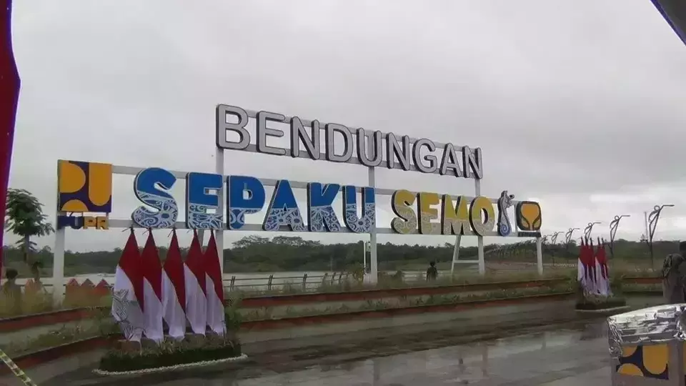 The Sepaku Semoi dam in North Penajem Paser Regency, East Kalimantan, was photographed on June 4, 2024. (B-Universe Photo/Fuad Iqbal Abdullah)