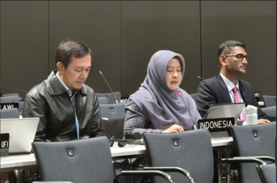 Director General Laksmi Dhewanthi, representing the Republic of Indonesia Delegation, at the 60th Subsidiary Body (SB) meeting of the United Nations Framework Convention on Climate Change (UNFCCC), in Bonn, Germany from June 3 to June 14, 2024. (The Environment and Forestry Ministry)