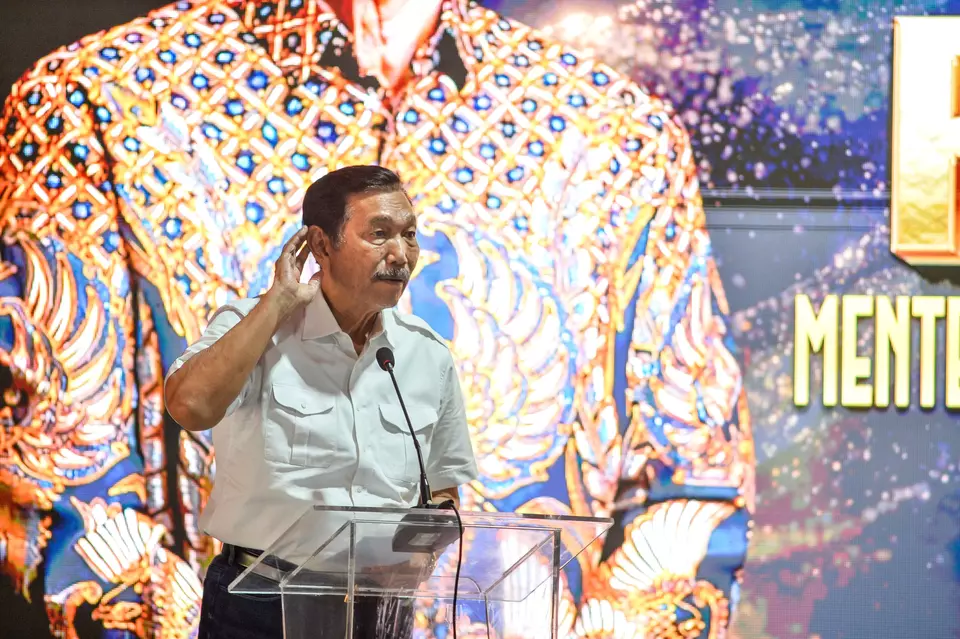 Senior minister Luhut Binsar Pandjaitan makes a business trip to West Bandung, West Java, on August 10, 2024. (Antara Photo/Raisan Al Farisi)