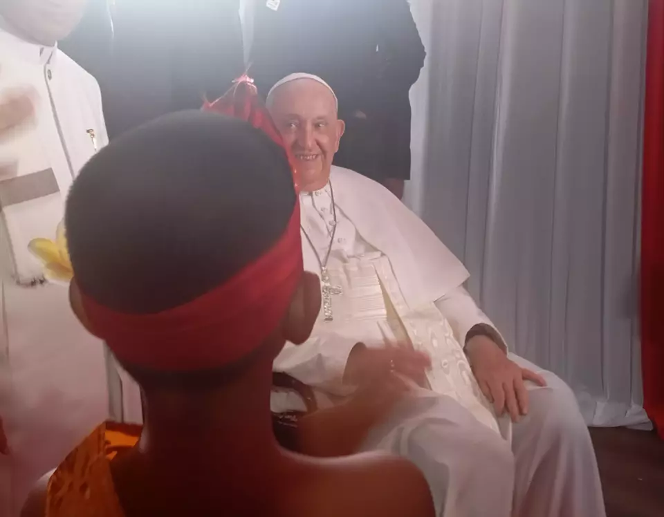 Pope Francis visits the Istiqlal Mosque on Sep. 5, 2024. (JG Photo/Jayanty Nada Shofa)