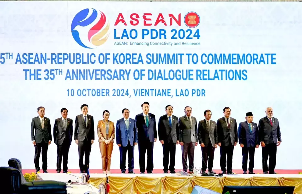 ASEAN-Korea Summit in Laos on Oct. 10, 2024. (Handout Photo)