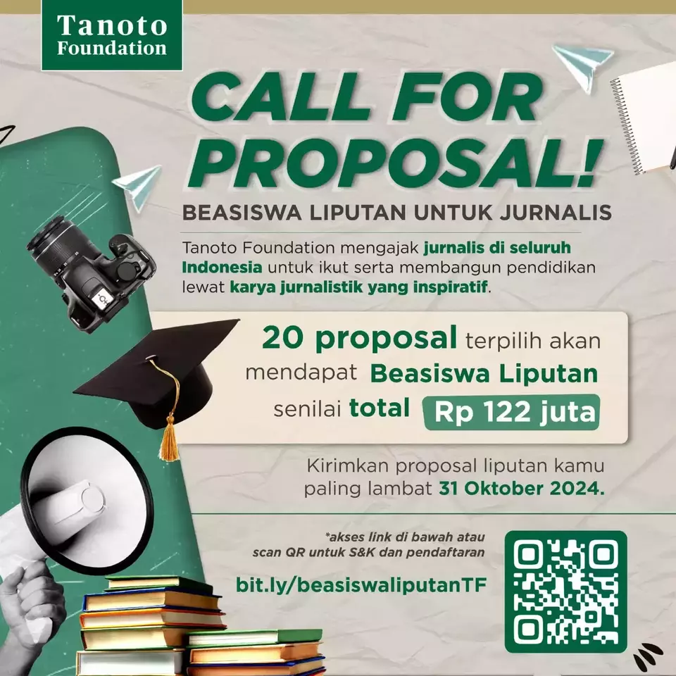 Tanoto Foundation Offers Rp 122m Scholarships for Education Journalists