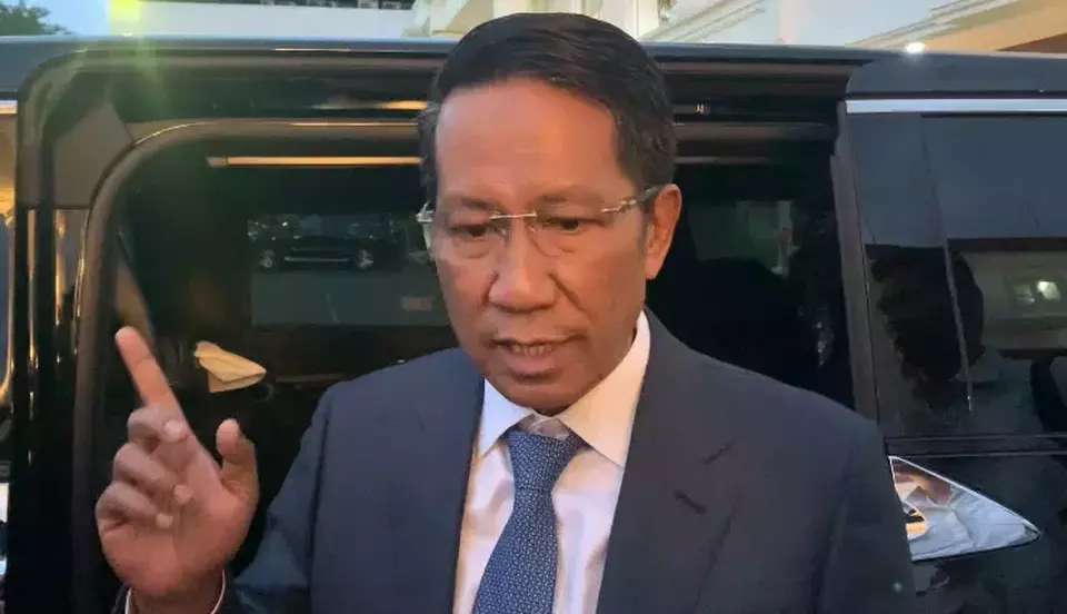 Justice Minister Supratman Andi Agtas holds a press conference on the revision of the Job Creation Law at the Presidential Palace on November 4, 2024. (Beritasatu.com/Fito Akhmad Erlangga)