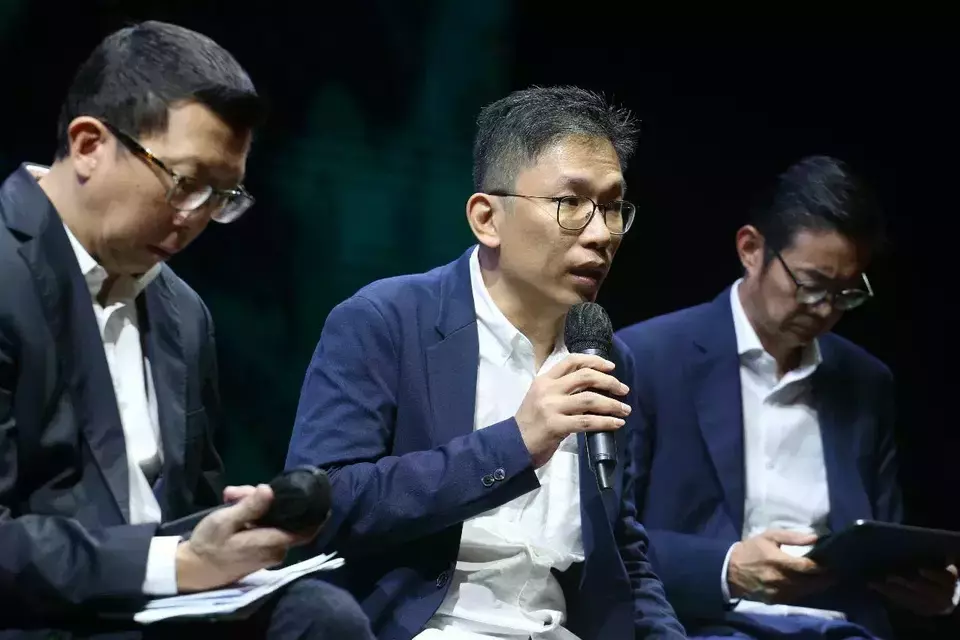 Merdeka Battery Materials (MBMA) president director Devin Antonio Ridwan speaks during a press conference on March 30, 2023. (B1 File Photo)