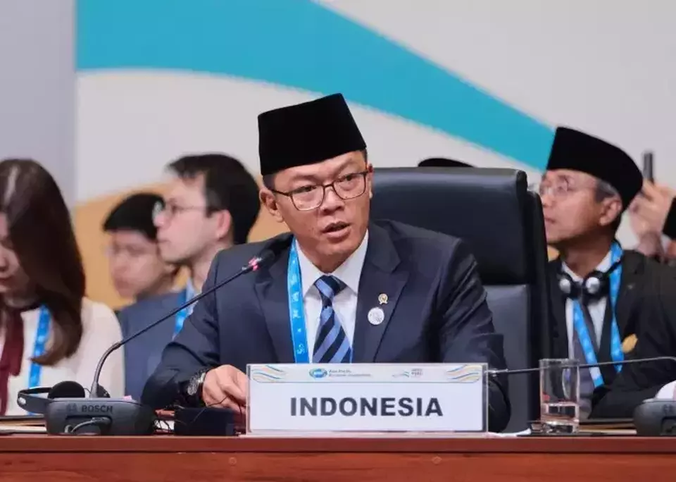 Foreign Affairs Minister Sugiono attends the Asia-PACIFIC economic Cooperation (APEC) ministerial meeting in Lima on Nov. 14, 2024. (Photo Courtesy of Foreign Affairs Ministry)