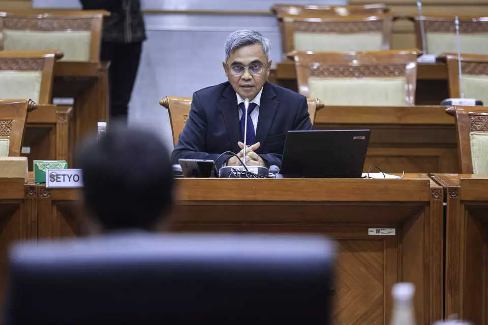 Setyo Budiyanto undergoes the fit and proper test with Commission III of the House of Representatives at the Parliament Complex, Senayan, Jakarta, on Monday, Nov. 18, 2024. On Thursday, Nov. 21, 2024, the DPR