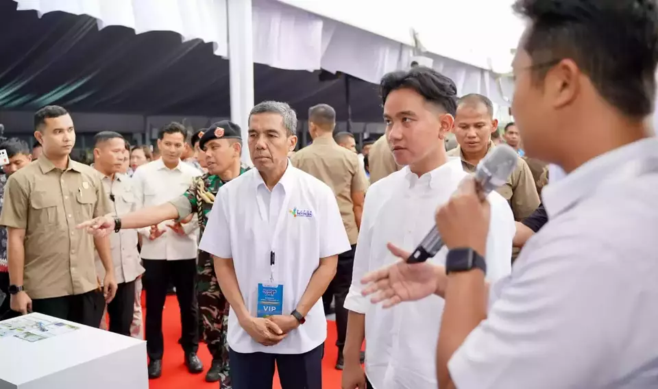 The Vice President of Indonesia, Gibran Rakabuming Raka, attended the Rembuk Tani event in Semarang Regency, Central Java, on Friday (November 22, 2024).
