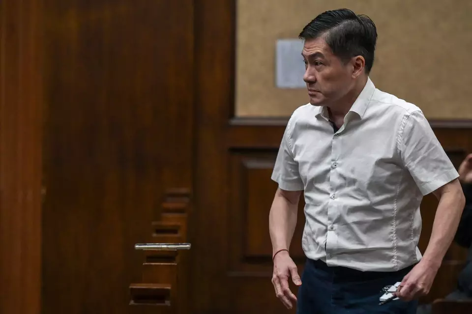 Business tycoon Budi Said attends the sentencing hearing of his corruption trial at the Central Jakarta District Court, Friday, Dec. 27, 2024. (Antara Photo/Fauzan)