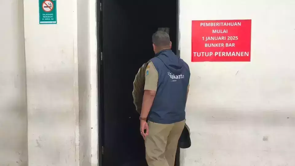 The Bunker Bar, located in the Permata Hijau shopping district in South Jakarta's Kebayoran Lama area, has been permanently closed following a New Year's Eve raid led by local residents on Jan. 1, 2025. (Beritasatu.com/Roy Adriansyah)