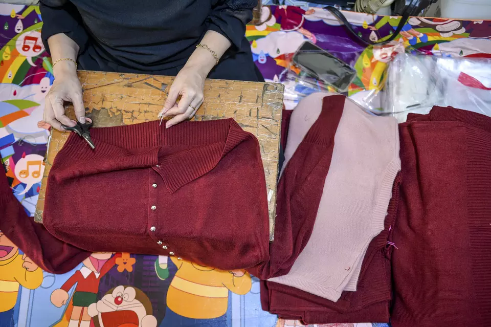 A textile production in Bandung, West Java, on Jan. 6, 2025. (Antara Photo/Raisan Al Farisi)