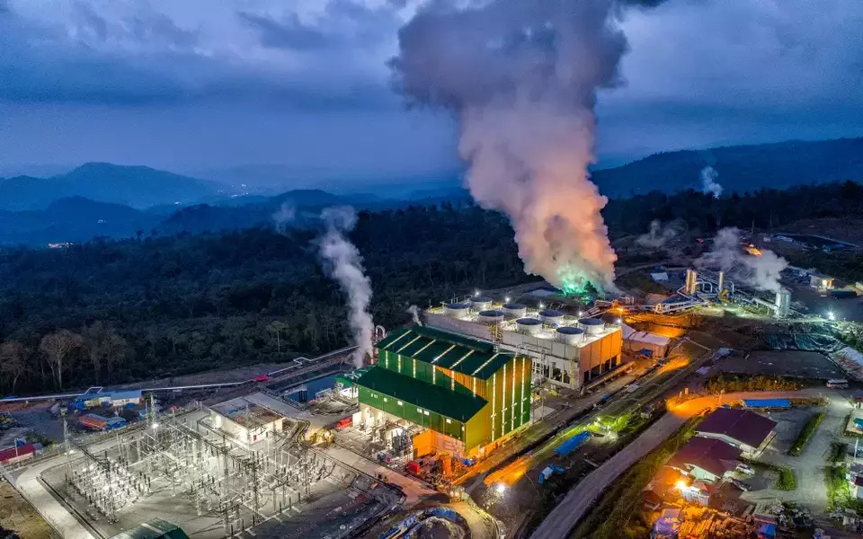 This undated photo shows an aerial view of the Muara Laboh geothermal site in West Sumatra. (Photo Courtesy of Supreme Energy)