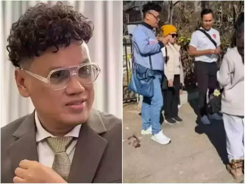 Indonesian TV host and parliament member Surya "Uya Kuya" Utama and his wife, Astrid, have faced criticism for filming at the site of the Los Angeles wildfires. (Beritasatu.com)