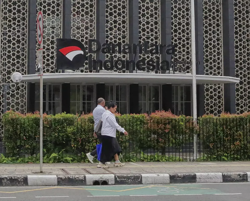 The front view of the Daya Anagata Nusantara Investment Management Agency (BPI Danantara) office in Menteng, Central Jakarta, on Monday, Feb. 24, 2025. (Berita Satu Photo/Joanito De Saojoao)