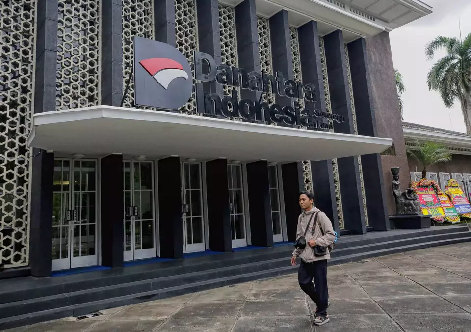 The front view of the Daya Anagata Nusantara Investment Management Agency (BPI Danantara) office in Menteng, Central Jakarta, on Monday, Feb. 24, 2025. (Berita Satu Photo/Joanito De Saojoao)