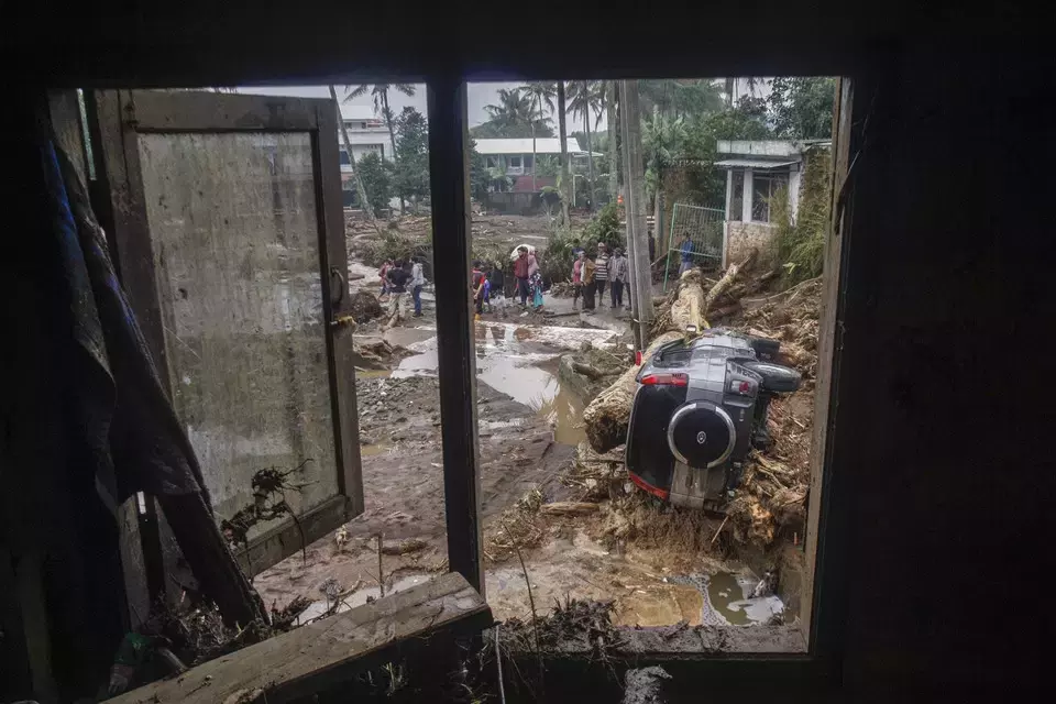 Floodwater damages houses in Sukabumi, West Java, on Thursday, March 6, 2025. (Antara Photo)