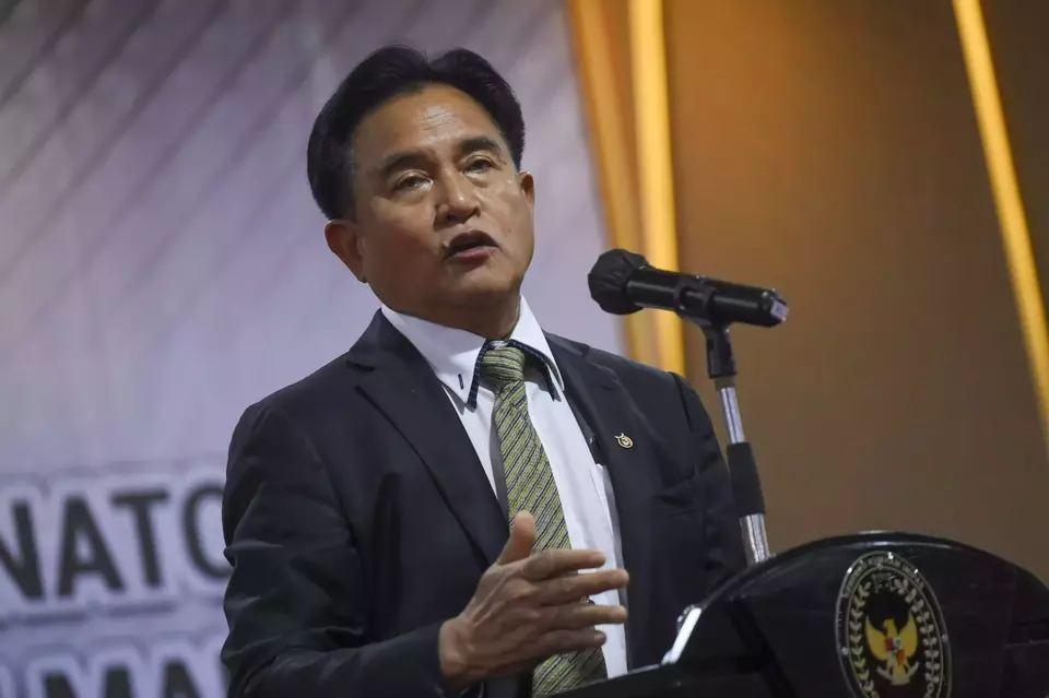 This undated photo shows Chief Legal Affairs Minister Yusril Ihza Mahendra. (Antara Photo/Muhammad Ramdan)