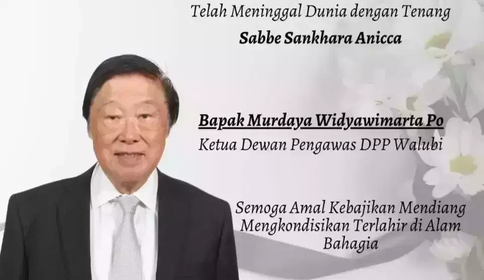 Murdaya Widyawimarta Poo, the influential property magnate and founder of Pondok Indah Mall and Jakarta International Expo (JIExpo), passed away on Monday, April 7, 2025, in Singapore at the age of 79. (Walubi)