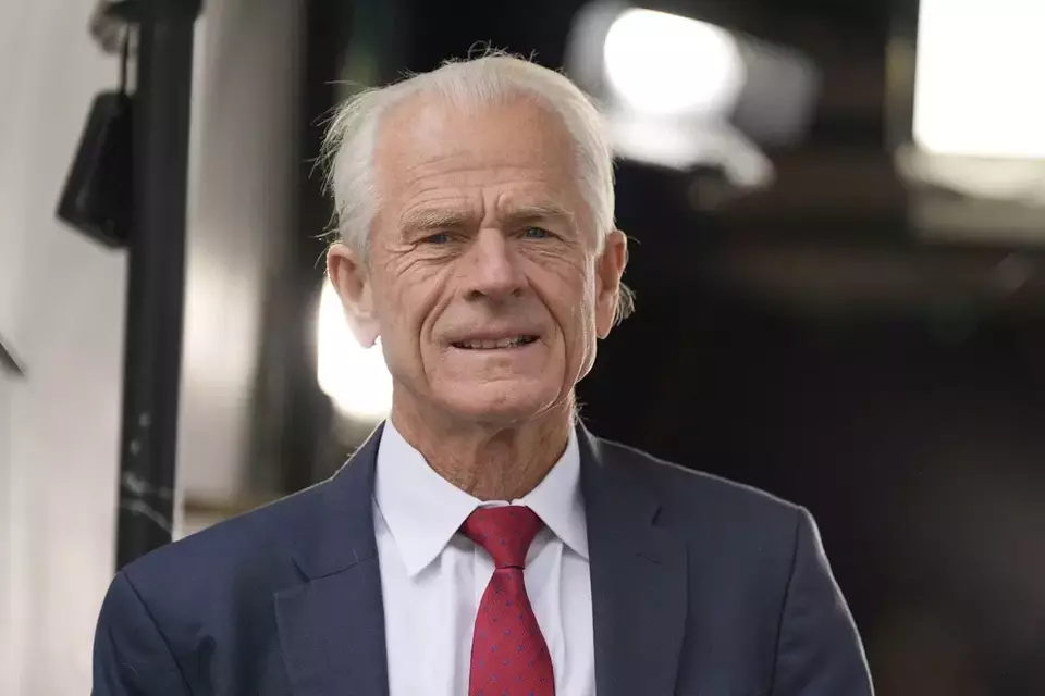 White House trade adviser Peter Navarro is pictured before participating in an interview outside the White House, Thursday, April 10, 2025, in Washington. (AP Photo/Alex Brandon)