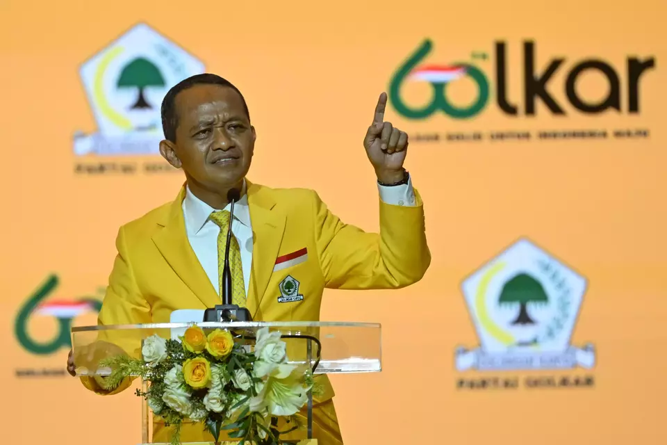 This undated photo shows Golkar chairman Bahlil Lahadalia. (Antara Photo/Aditya Pradana Putra)