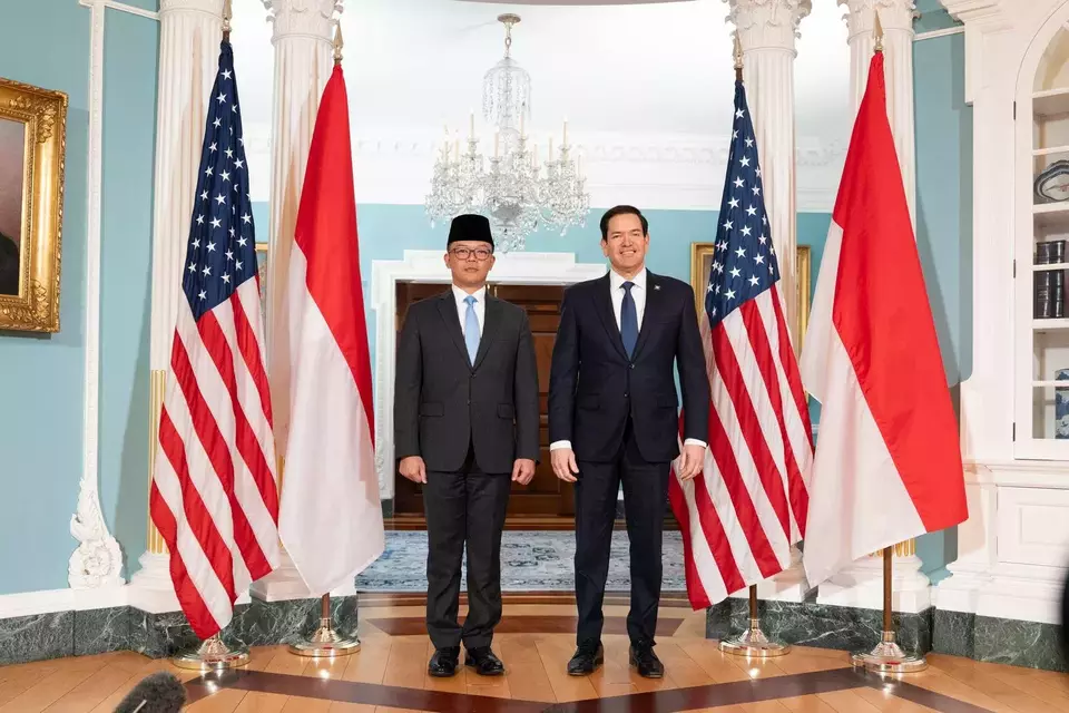 Foreign Affairs Minister Sugiono meets US Secretary of State Marco Rubio in Washington DC on April 16, 2025 local time. (Photo Courtesy of Foreign Affairs Ministry)