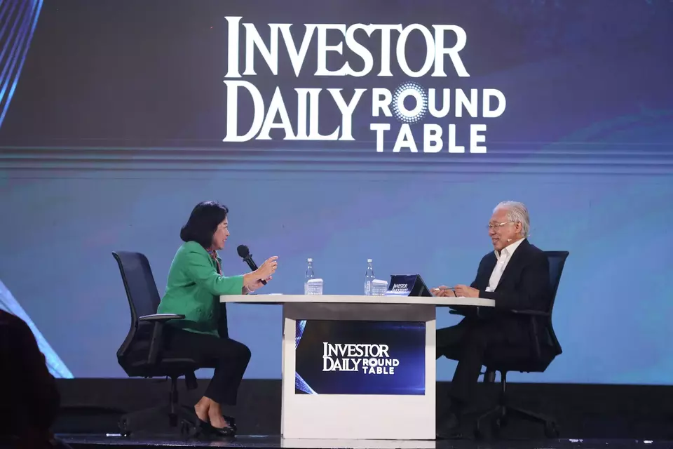 Vice Chair of Indonesia's National Economic Council, Mari Elka Pangestu, speaks at the Investor Daily Round Table on