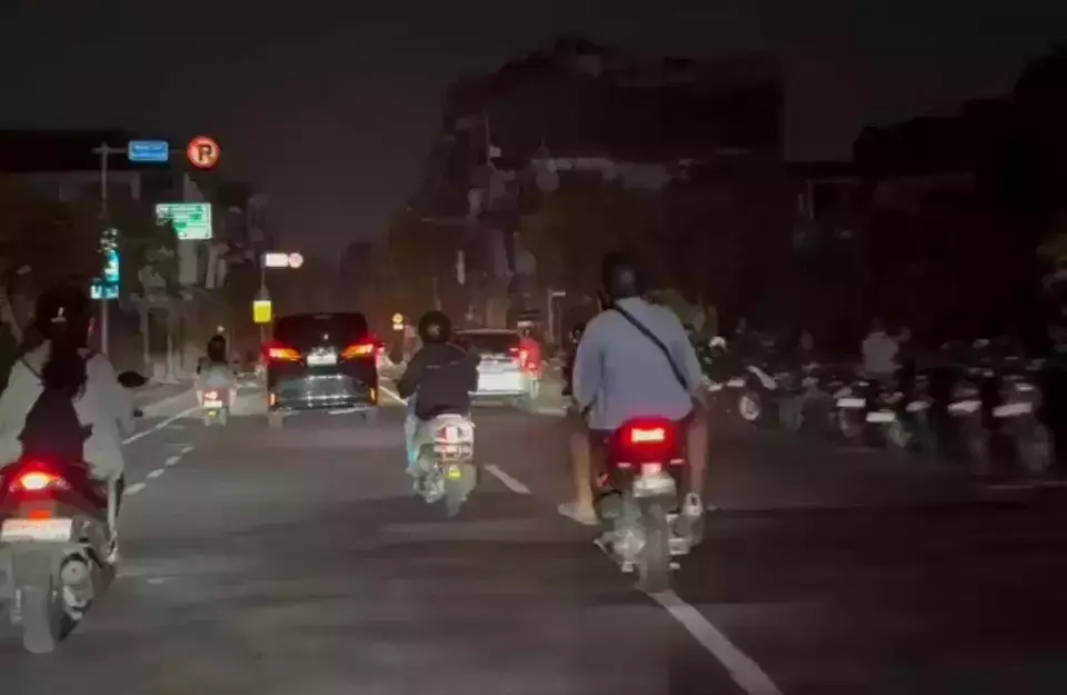 A view of Bali during the blackout as parts of the island go dark on Friday, April 2, 2025. (Beritasatu.com)