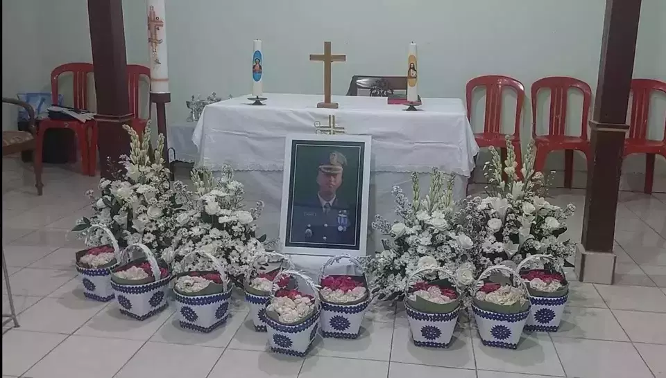 The photograph of Colonel Antonius Hermawan rests at his parents' home in Yogyakarta, Tuesday, May 13, 2025. (B-Universe Photo/Olena Wibisana)