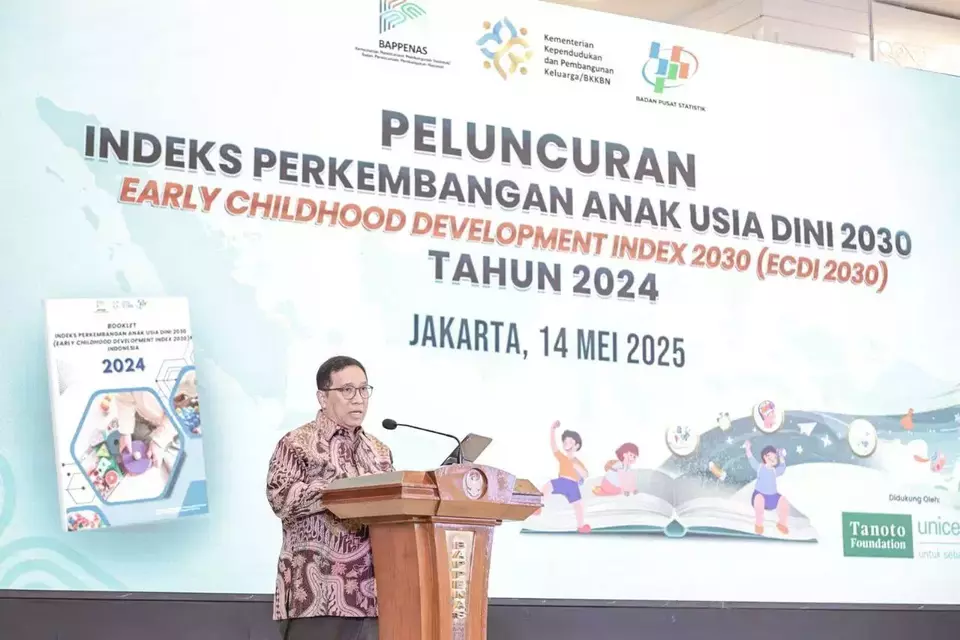 National Development Planning Deputy Minister Febrian Alphyanto Ruddyard launches the 2030 Early Childhood Development Index. (Photo Courtesy of Tanoto Foundation)