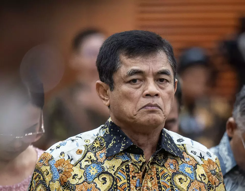 Djaka Budi Utama attends his inauguration as the director general of customs and excise at the Finance Ministry in Jakarta, Friday, May 23, 2025. (Antara Photo/Bayu Pratama)