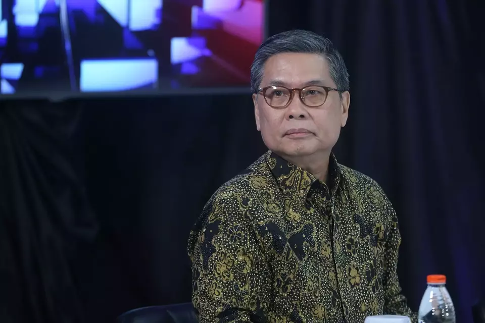 Sanny Iskandar, deputy chairman of the Indonesian Employers Association (Apindo), speaks during a discussion hosted by B-Universe Media Holdings in Pantai Indah Kapuk 2, Tangerang, Banten, Wednesday, Sept. 17, 2025. (David Gita Roza)