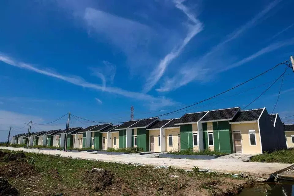 This undated photo provided by the Micro, Small, and Medium Enterprises (MSMEs) Ministry shows a row of government-subsidized houses.