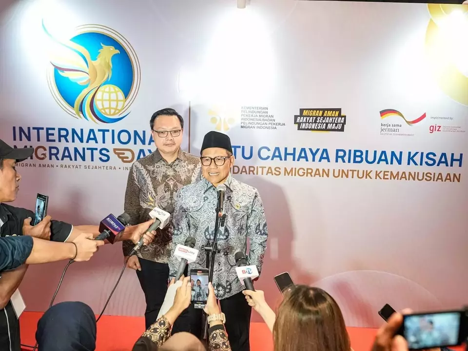 Coordinating Minister for Community Empowerment Muhaimin Iskandar launches SMK Go Global on International Migrant Workers Day in Taman Mini Indonesia Indah, Jakarta on Dec. 18, 2025. (Handout Photo)