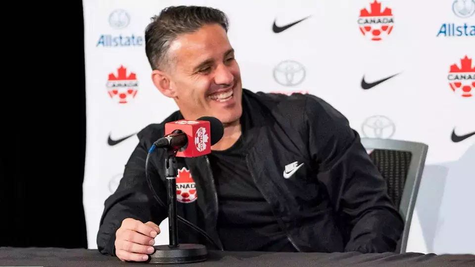 Former Canada's National Team Head Coach John Herdman smiles to reporters at a press conference in August 2022. Indonesia's football federation (PSSI) announced John Herdman as the new head coach of the national team on Saturday, Jan. 3, 2025. (Canada Soccer)