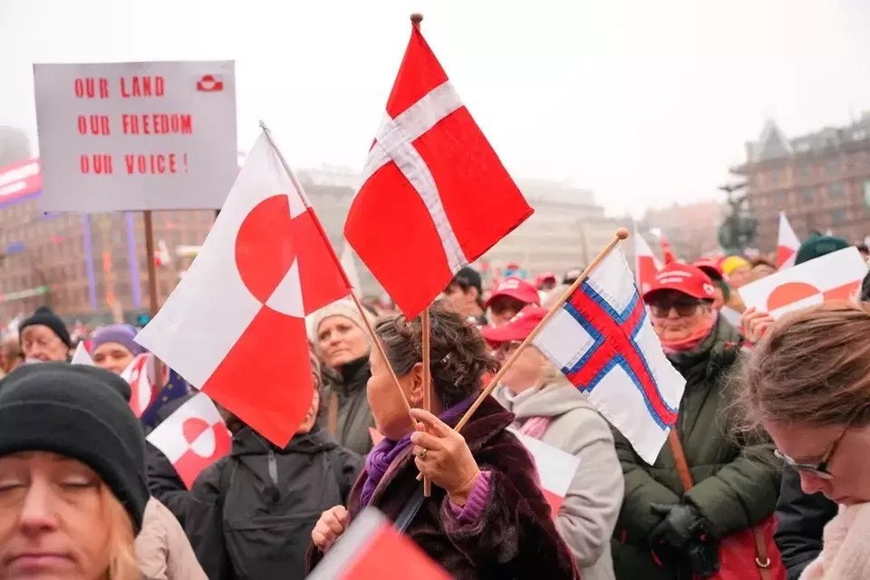 People gather for a pro- Greenlanders demonstration in Copenhagen, Denmark, Saturday, Jan. 17, 2026. (Emil Helms/Ritzau Scanpix via AP)