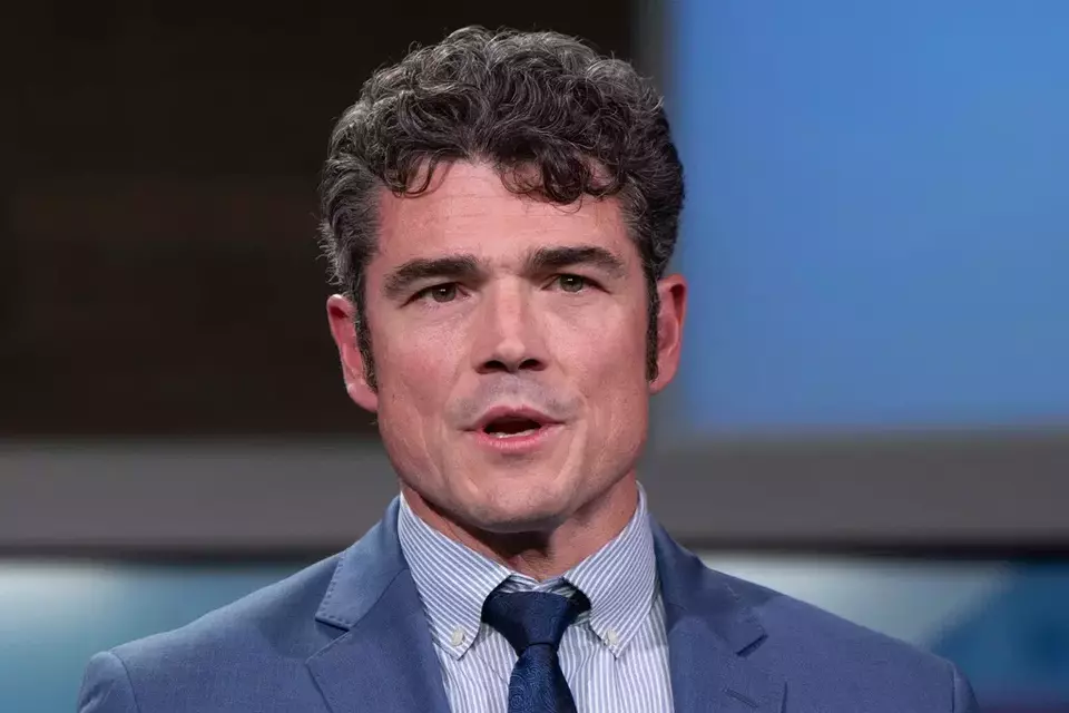 Joe Kent, Director of the US National Counterterrorism Center, speaks during a congressional debate at KATU studios Oct. 7, 2024, in Portland, Ore. (AP Photo/Jenny Kane)