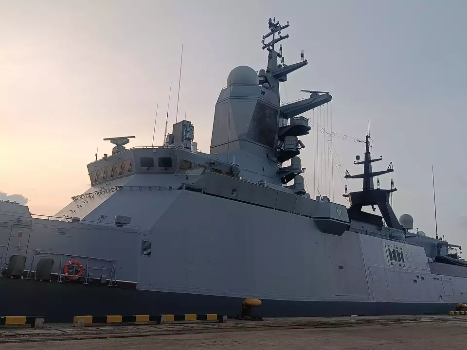 The Russian Gromky corvette as seen at the Tanjung Priok Port in Jakarta on March 31, 2026. (JG Photo/Jayanty Nada Shofa)